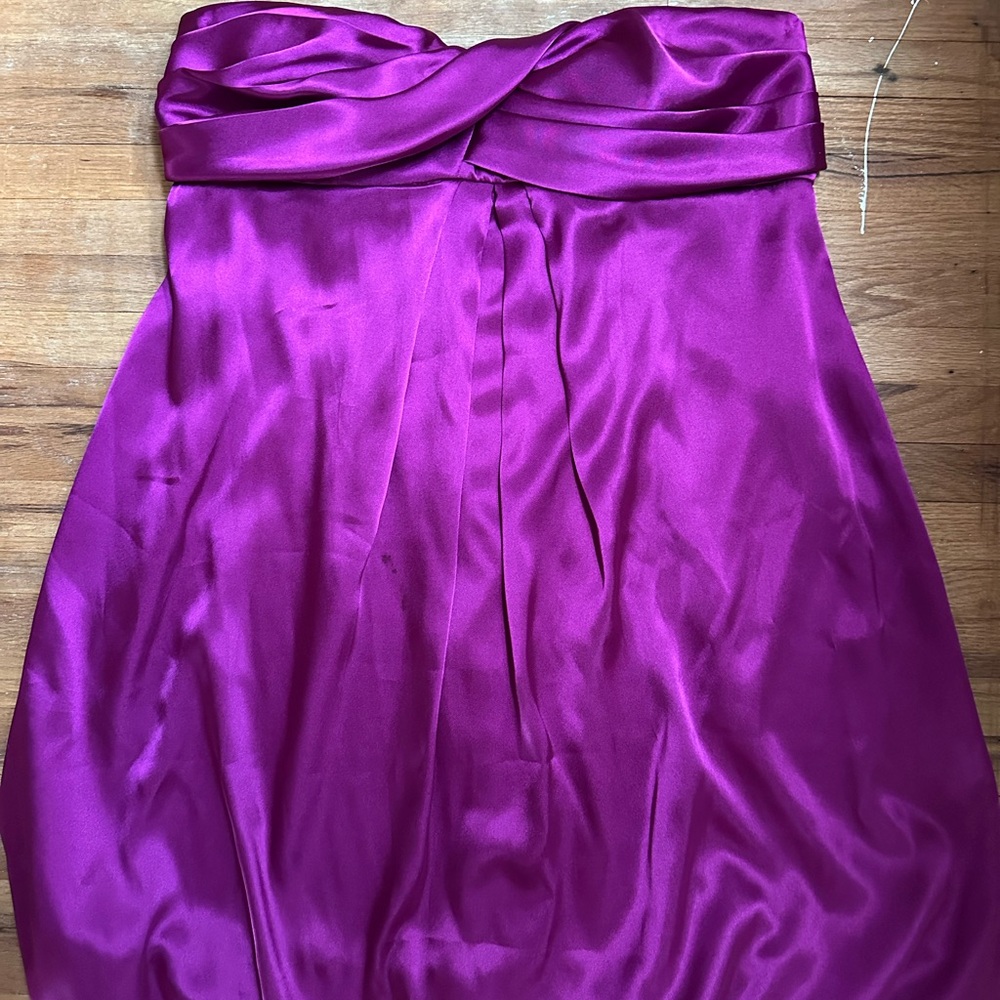 Xscape Fuchsia Satin Gown